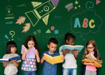 Crianças nas escolas